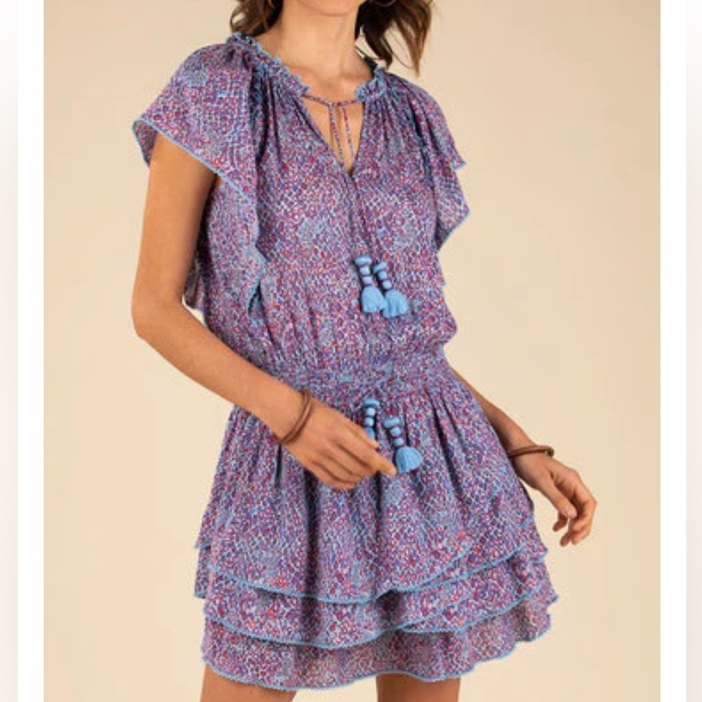POUPETTE ST BARTH Elsa Layered Mini Dress size M - Picture 3 of 14